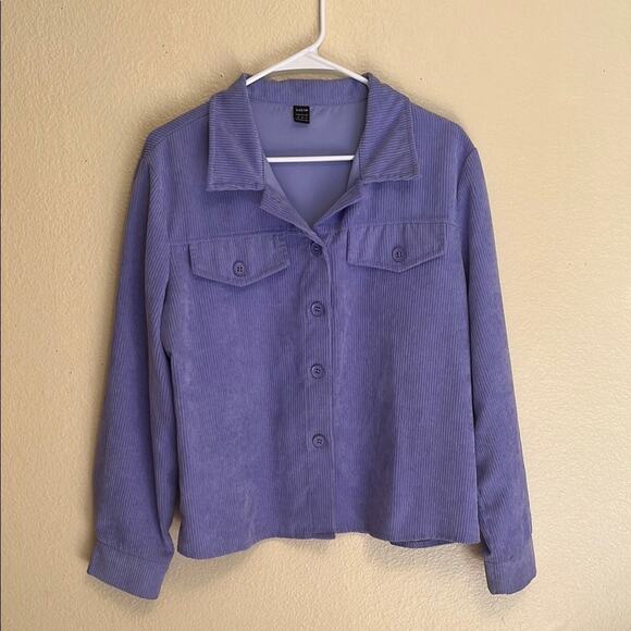 SHEIN Tops - Purple Corduroy Shirt Jacket